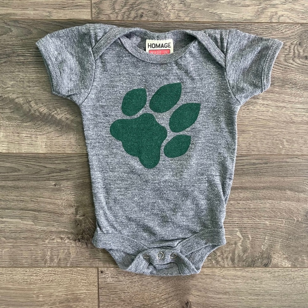 Homage Ohio Bobcats Paw Print 0-3m Infant Bodysuit Onesie